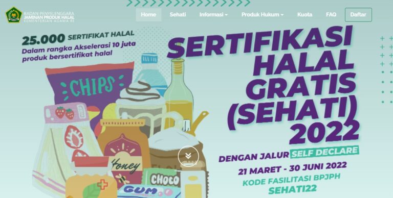 Ini Syarat Ikut Program Sehati (Sertifikasi Halal Gratis) Tahun 2022 Kemenag