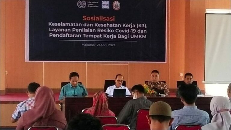 ILO-Apindo Sulsel Sosialisasi K3 dan Layanan Penilaian Resiko Covid-19